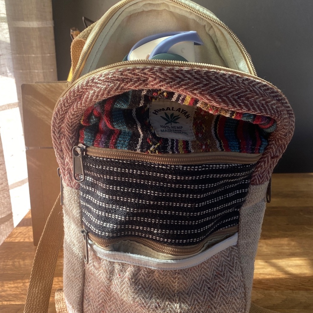 HIMALAYAN Multi-Color Hemp  Backpack - Picture 3 of 4
